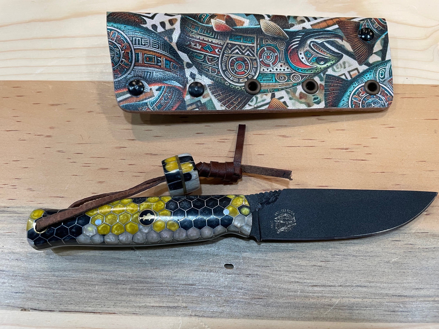 Anglers Edge Perca Puukko Honeycomb Resin Handle