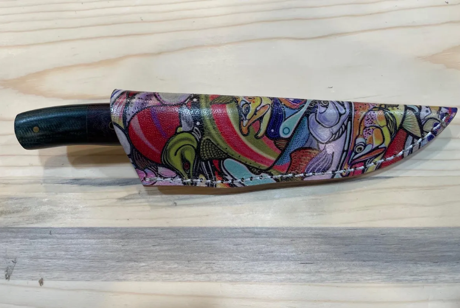 The Sockeye Themed Full Tang Fixed Blade STAINLESS STEEL