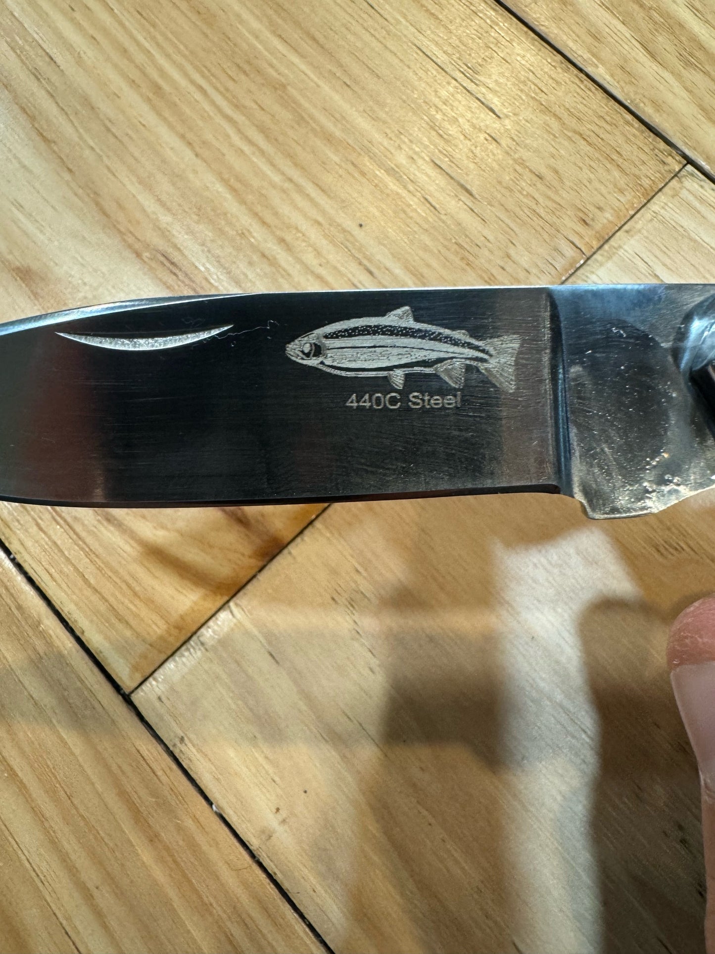 Anglers Edge Mexican Blanket Micarta Handle Folding Knife