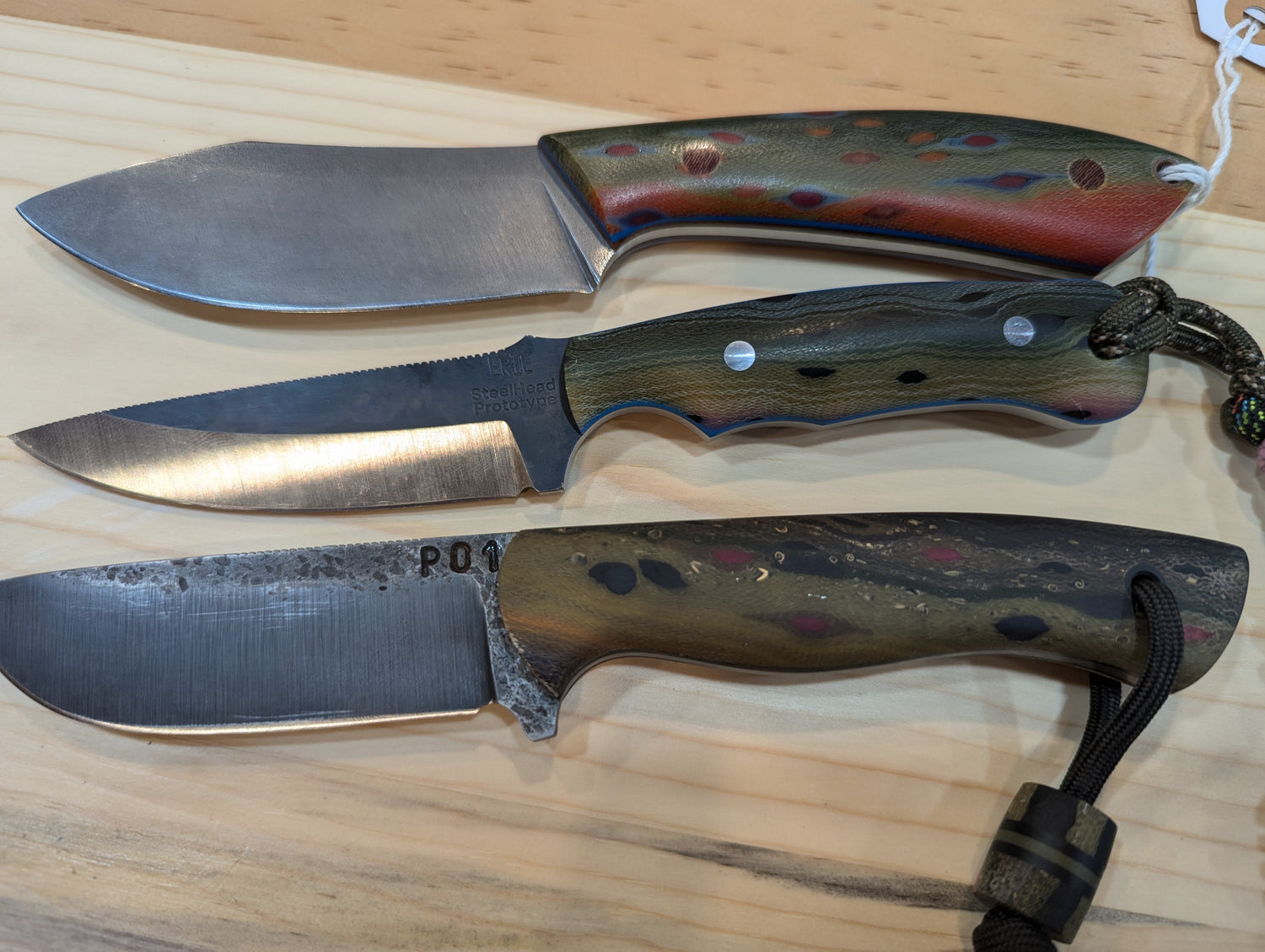 Salmon-Trout-Steelhead Themed Fixed Blades