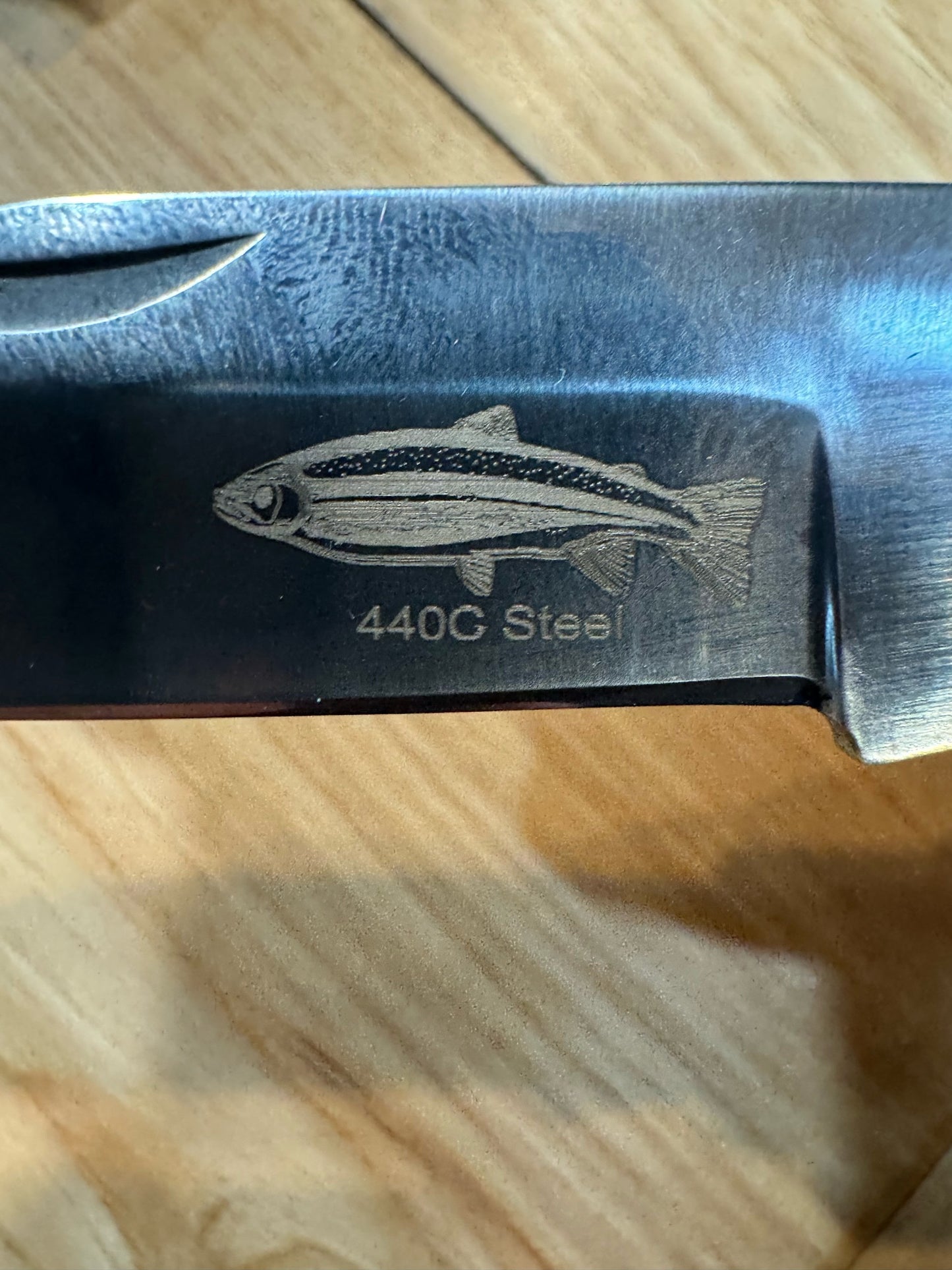 Anglers Edge Steelhead Resin Handle Folding Knife